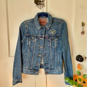 Levi's Classic Blue Denim Jacket NFL jets